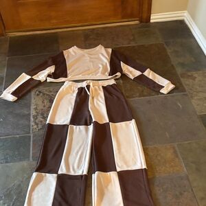 Color Block Women's Pantsuit